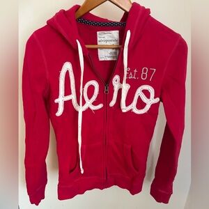 Vintage Y2K Hot Pink "Aero" Zip-up Hoodie